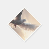 Hübsche White Peace Dove Serviette (Ecke)