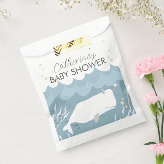 Hübsche White Whale Baby Dusche Geschenktütchen (Versiegelt)