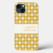 HÜBSCHE WIEDERHOLUNG KLEINER BLUME PATTERN CREAM G Case-Mate iPhone HÜLLE (Rückseite)