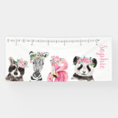 Hübsche wild lebende Tiere | Vinyl Growth Chart Ba Banner (Horizontal)