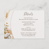 Hübsche Wildblume Boho Begleitkarte (Vorderseite)