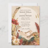 Hübsche Wildblume Boho Einladung (Vorderseite)