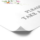 Hübsche Wildblume Bouquet Babyduschzeichen Poster (Ecke)