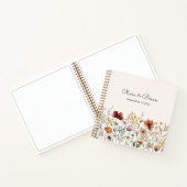 Hübsche Wildblume Floral Boho Gästebuch Notizblock (Innenseite)