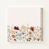 Hübsche Wildblume Floral Boho Gästebuch Notizblock (Rückseite)