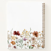 Hübsche Wildblume Floral Wasserfarbe Rezept Buch (Rückseite)