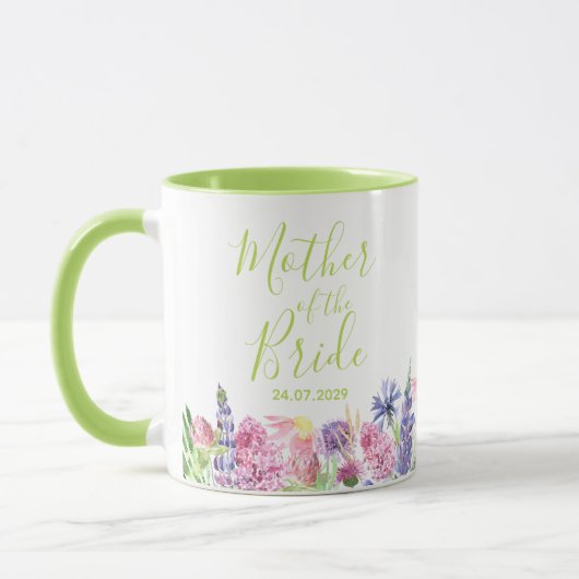 Hübsche Wildblume Garden Mutter der Braut Tasse (Links)