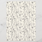 Hübsche Wildblume grenzenlose Hochzeitskarte Menükarte (Rückseite)