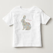 Hübsche Wildblume Kaninchen Osterfrühlingsname Kleinkind T-shirt (Vorderseite)
