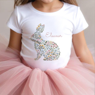 Hübsche Wildblume Kaninchen Osterfrühlingsname Kleinkind T-shirt