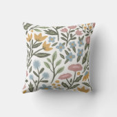 Hübsche Wildblume Kaninchenfrühling Kissen (Rückseite)