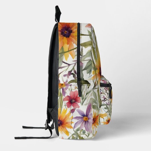 Hübsche Wildblume Kunst, Kultur Bedruckter Rucksack (Links)