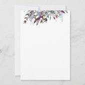 Hübsche Wildblume lila blau Einladung (Rückseite)