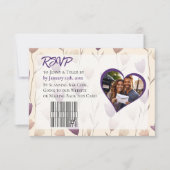 Hübsche Wildblume Lila Botanische Hochzeit RSVP Karte (Vorderseite)