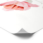 Hübsche Wildblume Pink Bow Brautparty Willkommen Poster (Ecke)