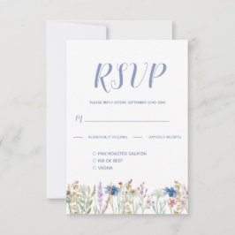 Hübsche Wildblume RSVP Karte
