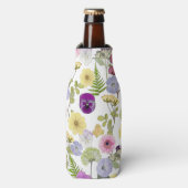 Hübsche Wildblume Themenflasche cooler Flaschenkühler (Flaschenvorderseite)