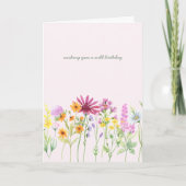 Hübsche Wildblume Wild Geburtstagkarte Karte (Vorderseite)