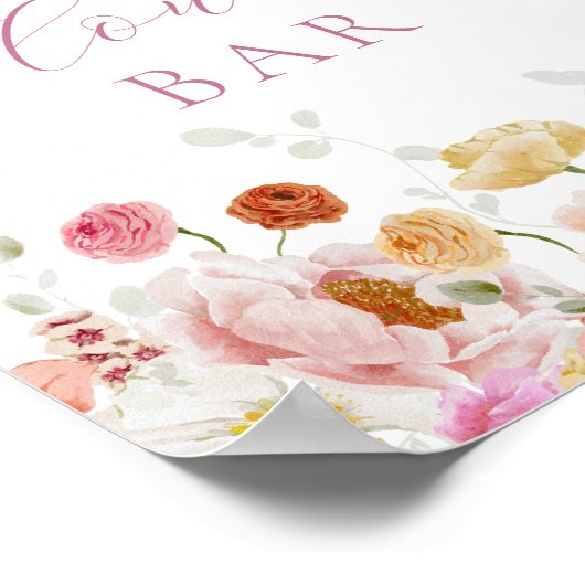 Hübsche Wildblumen Blume Bar Poster (Ecke)