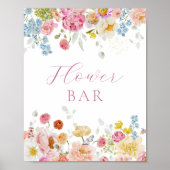 Hübsche Wildblumen Blume Bar Poster (Vorne)