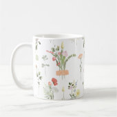 Hübsche Wildblumen Blumenmuster Kaffeetasse (Links)