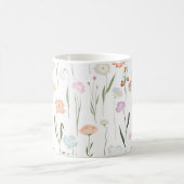 Hübsche Wildblumen Blumenmuster Kaffeetasse (Mittel)