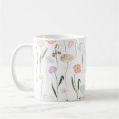 Hübsche Wildblumen Blumenmuster Kaffeetasse (Links)