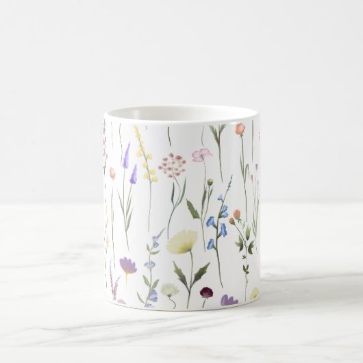 Hübsche Wildblumen Blumenmuster Kaffeetasse (Mittel)