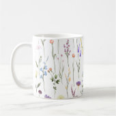 Hübsche Wildblumen Blumenmuster Kaffeetasse (Links)