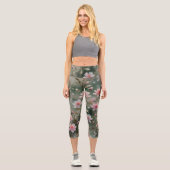 Hübsche Wildblumen Capri Leggings (Vorderseite)