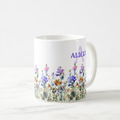 Hübsche Wildblumen | Dein Name | Kaffeetasse (VorderseiteRechts)
