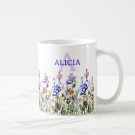 Hübsche Wildblumen | Dein Name | Kaffeetasse