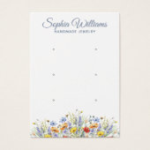Hübsche Wildblumen-Dreierpack-Ohrhänger-Displaykar (Vorderseite)
