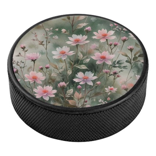 Hübsche Wildblumen Eishockey Puck (3/4)