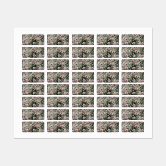 Hübsche Wildblumen Etiketten (Blatt)