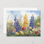 Hübsche Wildblumen farbenfroh blumenreich Schöne Postkarte (Vorne/Hinten)
