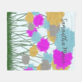 Hübsche Wildblumen Fleecedecke (Vorderseite (Horizontal))