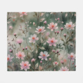 Hübsche Wildblumen Fleecedecke (Vorderseite (Horizontal))