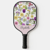 Hübsche Wildblumen Frauengeschenk für Mama Pickleball Schläger (Rückseite)