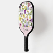Hübsche Wildblumen Frauengeschenk für Mama Pickleball Schläger (Links)