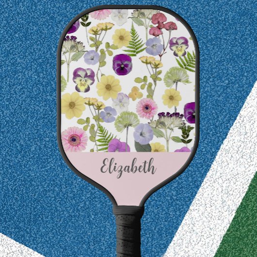 Hübsche Wildblumen Frauengeschenk für Mama Pickleball Schläger