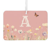 Hübsche Wildblumen für Aquarellfarben und Monogram Autolufterfrischer (Rückseite)