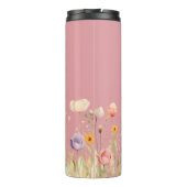 Hübsche Wildblumen für Aquarellfarben und Monogram Thermosbecher (Rückseite)
