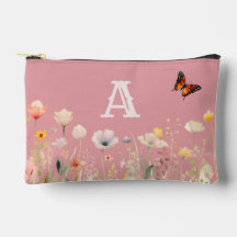 Hübsche Wildblumen für Aquarellfarben und Monogram