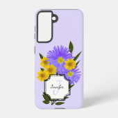 Hübsche Wildblumen für benutzerdefinierte Monogram Samsung Galaxy Hülle (Rückseite)