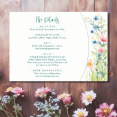 Hübsche Wildblumen für Hochzeiten Begleitkarte