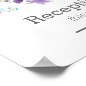 Hübsche Wildblumen | Garden Wedding Empfang Sign Poster (Ecke)