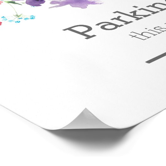 Hübsche Wildblumen | Gartenhochzeitszeichen Poster (Ecke)