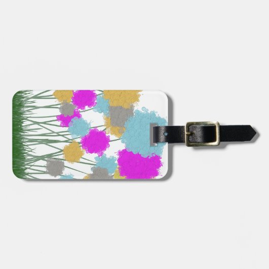 Hübsche Wildblumen Gepäckanhänger (Vorderseite horizontal)