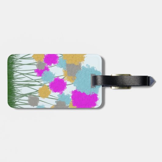 Hübsche Wildblumen Gepäckanhänger (Rückseite horizontal)